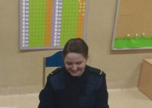 prelekcje edukacyjne w przedszkolu -pracownicy Straży Miejskiej