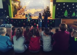 prelekcje edukacyjne w szkole podstawowej- gra w odpadowe Koło Fortuny