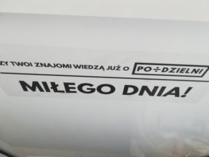 napis powitalny miłego dnia