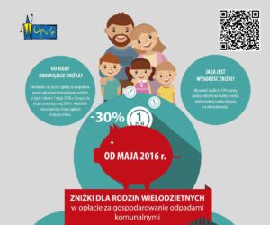 plakat zniżki dla rodzin wielodzietnych