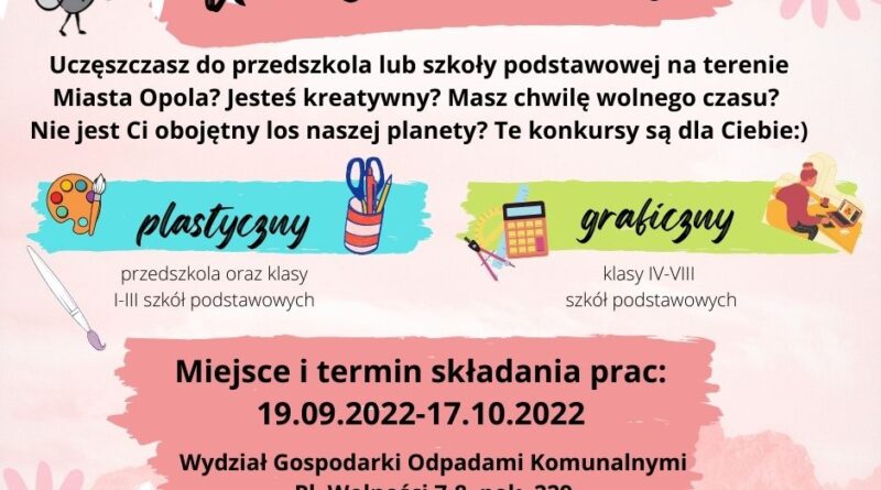 Plakat dot. konkursu plastycznego