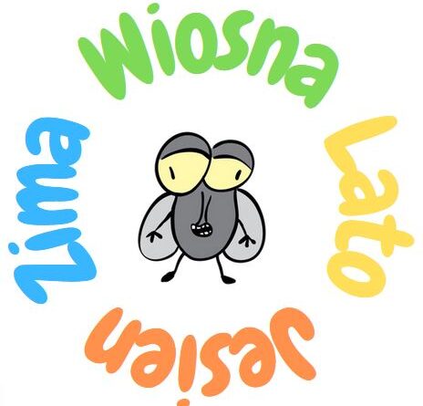 Logotyp konkursu "Pory roku z Muchą Odpaduchą w tle'